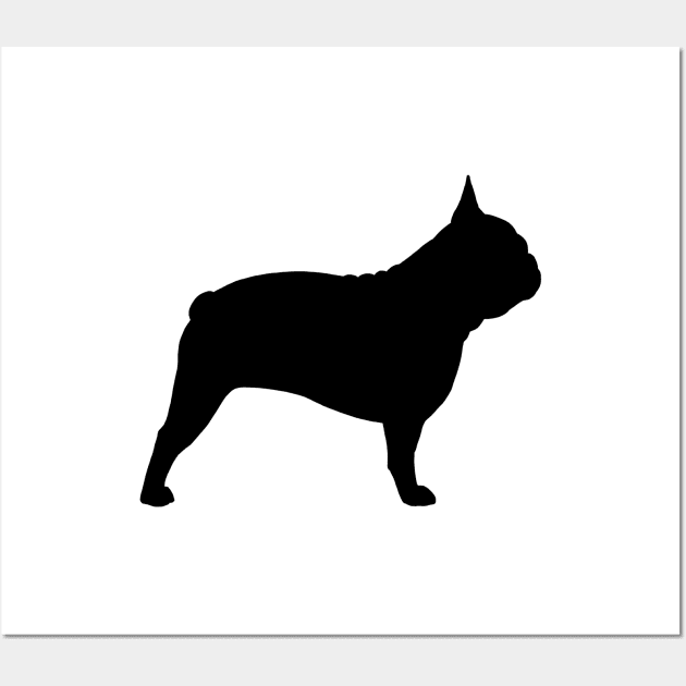 Black French Bulldog Silhouette Wall Art by Coffee Squirrel